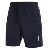 1 x RAW Customer Returns SIHOHAN Shorts Men s Sports Pants Quick-drying Sportswear Jogging Pants Sports Shorts with Zipper Pocket Suitable for Various Leisure and Sports Occasions Navy Blue, L  - RRP €22.14