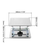 1 x RAW Customer Returns QWORK 200x200mm Laboratory Lift, Stainless Steel Lifting Platform Maximum Load 15KG - RRP €25.99