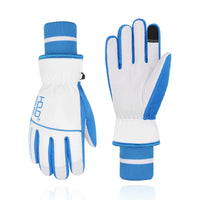 1 x Brand New HANDLANDY Waterproof Ski Gloves for Men Women, Grip Winter Gloves Touch Screen, Warm 3M Thinsulate Insulated Snow Gloves Blue,XXL  - RRP €36.0