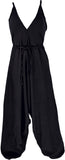 1 x RAW Customer Returns GURU SHOP Jumpsuit, backless summer harem pants, overall, Aladdin pants dress, women, black, cotton, size 38 - RRP €41.14