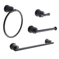 6 x Brand New SAYAYO Matte Black Bathroom Accessories Set Stainless Steel Towel Rack Towel Ring Towel Hook and Toilet Paper Holder, EGNM700SET-B - RRP €115.2