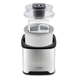 1 x RAW Customer Returns H.Koenig SRB80 ice cream maker, capacity 2 l, 12 W, stainless steel, 30 to 40 min preparation, 30 rpm, automatic switch-off, transparent lid, removable container, silver - RRP €67.51