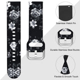 7 x Brand New Vobafe Strap Compatible with Samsung Galaxy Watch Active Active 2 Strap 40mm 44mm, Pattern Printed Silicone Replacement Strap for Galaxy Watch 3 41mm Gear Sport, Black Panther - RRP €69.37