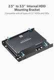 1 x RAW Customer Returns Inateck mounting frame for 2.5 HDD SSD, 2.5 to 3.5 internal dual hard drive frame, supports 1 or 2 SSD s, including mounting accessories and SATA 3 cable - RRP €10.07