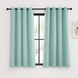 1 x RAW Customer Returns KGORGE Curtains Green Opaque Eyelet Curtains Set of 2 Short Opaque Curtains Children s Room Boy Thermal Curtains with Eyelets Blackout Curtains, 145 x 140 cm HxW , Light Green - RRP €25.16