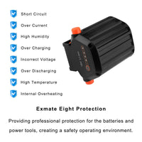 1 x RAW Customer Returns Exmate 18V 2.5Ah Li-ion replacement battery for Gardena 09840-20 BLi-18 System battery replaces 9840-20 9839-20 - RRP €35.28