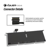 1 x RAW Customer Returns KYUER 52WH DXGH8 Laptop Akku Replacement f r Dell XPS 13 9370 9380 7390 2019 Inspiron 13 7000 7390 7391 7490 5390 5391 Latitude 3301 E3301 Vostro 13 5000 5390 5391 P82G001 P113G001 Notebook Battery - RRP €57.0