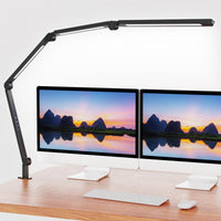 1 x RAW Customer Returns AILBTON LED Desk Lamp with Clip, Multi-Angle Flexible 4 Sections 3 Light Sources Office Desk Lamp, 4 Color Temperatures and 5 Brightness Levels, Night Eye Care Table Lamp for Home Office - RRP €60.49