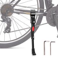 1 x RAW Customer Returns Bicycle stand, universal bicycle stand, 20-28 inches, height adjustable and universal side stand, durable non-slip bicycle stand made of aluminum alloy for mountain bike road bike BMX MTB - RRP €7.99