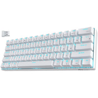 1 x RAW Customer Returns RK ROYAL KLUDGE RK61-US 2.4Ghz Wireless Bluetooth Wired 60 Mechanical Keyboard, 61 Keys Compact, Hot Swappable Brown Switches Gaming with Software for Windows Mac Android - RRP €69.99