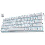 1 x RAW Customer Returns RK ROYAL KLUDGE RK61-US 2.4Ghz Wireless Bluetooth Wired 60 Mechanical Keyboard, 61 Keys Compact Keyboard, Hot Swappable Red Switches Gaming Keyboard with Software for Windows Mac Android - RRP €69.99