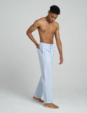 1 x RAW Customer Returns LAPASA Men s Checked Pajama Pants, Long Relaxation Pants, Lounge Pants, Leisure Pants M38 Warm, Cotton Light Blue White Stripes, X-Large - RRP €21.98