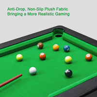 1 x RAW Customer Returns Mini Pool Table, Billiards Table with 11 Balls, 2 Cues and 1 Triangle, Portable Table Set for Kids and Adults - RRP €30.0