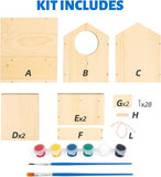 4 x RAW Customer Returns LotFancy bird house kit, nesting box for children, 2 x bird houses to paint, insect hotel craft set, DIY set, bird box, crafts, Easter gifts for girls, boys, toddlers - RRP €79.96