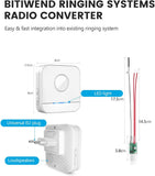 1 x RAW Customer Returns BITIWEND radio signal forwarding radio extension set doorbell and gong forwarding 1 radio converter 2 socket receivers for existing bell systems built-in transmitter 3-24V AC DC  - RRP €54.08