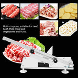 1 x RAW Customer Returns Manual Frozen Meat Slicer Manual Meat Slicer Meat Slicer Stainless Steel Cutting Machine 0.3mm-8mm Adjustable Thickness Meat Slicer for Herbs Ginseng Nougat Bacon - RRP €39.99