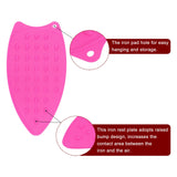 1 x Brand New sourcing map 2pcs Silicone Iron Rest Pad, Multipurpose Iron Heat Resistant Mat Iron Rest Plate for Ironing Board Hot Heat Resistant, Fuchsia - RRP €20.4