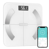 1 x RAW Customer Returns Body fat scale, Bluetooth personal scale with app, smart digital scale for body fat, BMI, weight, muscle mass, water, protein, skeletal muscle, bone weight, BMR, 26 26cm - RRP €24.99