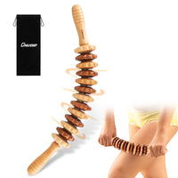 1 x RAW Customer Returns Massager Wooden Back Massager Massage Roller Massager with Handle for Loosening Deep Tissue, Suitable for Neck, Legs, Back, Body, 1 Piece, Natural Wood Color  - RRP €19.95