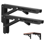 1 x RAW Customer Returns Vebetter 300mm Folding Brackets, 2Pcs Folding Table Hinge Brackets for Shelves, Stainless Folding Table Hinges, Folding Shelf Support, Wall Shelf Support, Maximum Load 70KG - RRP €16.6