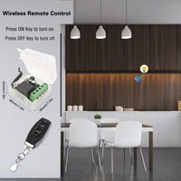 1 x RAW Customer Returns ThisRC radio remote control switch 220V 230V 1 channel radio control relay receiver with 5 transmitter key chain potential-free contacts relay controller - RRP €28.99