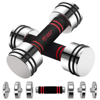 1 x RAW Customer Returns STEEL dumbbells 2-pack 2.5kg 1.5kg 2kg 2.5kg - Ultra-compact adjustable dumbbells with foam handle - Innovative steel dumbbell for home use standard version 2.5kg 2  - RRP €50.32