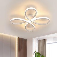 1 x RAW Customer Returns Goeco LED ceiling light 40W, 6500K cold white light flower shape LED ceiling lamp made of acrylic, white LED ceiling lighting for bedroom light, living room light, kitchen light, 50cm x 40cm - RRP €40.33