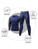 1 x RAW Customer Returns Terecey Men s Thermal Clothing Extreme Cold Functional Thermal Underwear Set Motorcycle Thermal Clothing Round Neck Men s Thermal T-Shirt for Running Skiing Cycling - RRP €26.77