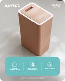 1 x RAW Customer Returns Baffect Push-Lid Kitchen Trash Can, Press Cover Type Kitchen Dustbin Slim Trash Can for Living Room Toilet Garbage Office Wastebasket Brown  - RRP €23.16