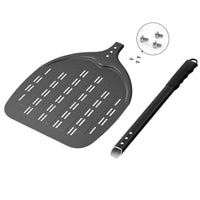 1 x RAW Customer Returns Ga HOMEFAVOR Perforated Pizza Peel, Hard Anodized Aluminum Pizza Peel with Removable Handle for Homemade Pizzas, Bread, Pies - RRP €26.75