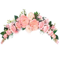 1 x RAW Customer Returns OrgMemory Wedding Arch Flowers, Artificial Flowers Garlands 27 Decorative Garland Welcome Sign Flowers Artificial Flower Garland for Door Wedding Party Wall Home Decor Peach  - RRP €26.67