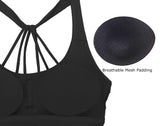 1 x RAW Customer Returns icyzone Yoga Sports Bra Women s Bustier with Padding - Breathable Without Underwire Sports Bra Top M, Black  - RRP €21.99