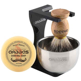 1 x RAW Customer Returns Anbbas Men s Gift Set Shaving Brush Pure Badger Hair Shaving Brush Badger Shaving Soap Shaving Bowl with Acrylic Shaving Stand - RRP €20.99