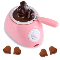 1 x RAW Customer Returns BuyWeek Electric Chocolate Melting Pot, Chocolate Melting Pot Set, Mini Fondue Candy Maker with DIY Mold Set for Milk Chocolate Cheese Butter Candy Pink  - RRP €33.06