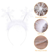 9 x Brand New Lurrose 2pcs Christmas Snowflake Headbands Snowflake Feather Headbands Christmas Hair Accessories - RRP €119.7