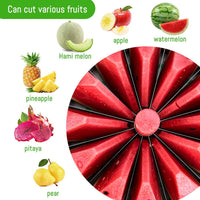 1 x RAW Customer Returns Watermelon cutter, RosyFate melon cutter stainless steel, fruit cutter, with non-slip handles, diameter 23.5 cm, watermelon knife for cantaloupe, papaya, dragon fruit - RRP €19.6