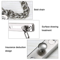 1 x RAW Customer Returns Willoo door chain security lock, chain lock door chain, door latch guard chain, door security chain with screw for home, apartment, hotel, bedroom silver  - RRP €14.11