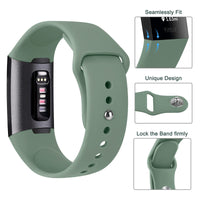 11 x Brand New Vancle Compatible with Fitbit Charge 3 Fitbit Charge 4, Soft Silicone Replacement Sports Bands for Men Women L, Olive Green  - RRP €86.46