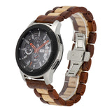 1 x RAW Customer Returns Wooden Bracelet 22mm Compatible with Samsung Galaxy Watch 3 45mm Gear S3 46mm, Wooden Stainless Steel Watch Strap Quick Release Bracelet for Amazfit GTR 47mm Red and Maple 22MM  - RRP €33.98