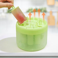 2 x Brand New Ice Cream Molds with Sticks, 8 Cavities Ice Cream Molds Round Ice Cream Holder, Reusable Ice Cream Molds Popsicle for Kids DIY Homemade Ice Cream Green  - RRP €40.8