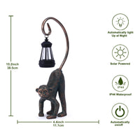 1 x RAW Customer Returns Yeomoo monkey garden figures decoration with solar lamps for outdoor garden decoration MONKEY figures with solar fairy lights decoration living room waterproof garden decoration gifts for men women balcony terrace  - RRP €40.33