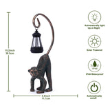 1 x RAW Customer Returns Yeomoo monkey garden figures with solar lamps for outdoor garden MONKEY figures with solar fairy lights living room waterproof garden gifts for men women balcony terrace copper - RRP €40.33