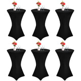 1 x RAW Customer Returns Showgeous set of 6 stretch bar table covers for bistro tables 60-65 cm, covers for bar tables black 60 cm, reinforcement in the foot area, stretch cover black covers for bar tables and bistro tables - RRP €50.27