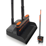 1 x RAW Customer Returns JEHONN Broom and Dustpan Set with Long Handle, 180 Degree Rotating Sweeper and Dustpan Combo for Home, Office, Lobby Sweeping - RRP €24.24