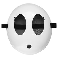 1 x RAW Customer Returns Ficlwigkis Shy Guy Mask Men Girls Carnival Masks Costume White Shy Guy Jumpman Mask White Full Face Mask Costume for Unisex Adults Women  - RRP €12.1