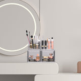 1 x RAW Customer Returns Readaeer Makeup Organizer, 2-Tier Freely Stackable Storage Box, Waterproof and Dustproof Multifunctional Bathroom Makeup Organizer, with 2 Drawers. - RRP €20.21