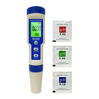 1 x RAW Customer Returns Ueomul digital PH meter 5 in 1 TDS EC Salinity Temperature pH Tester High precision waterproof IP67 multi-parameter tester water pH meter Automatic temperature compensation - RRP €49.99