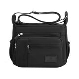 1 x RAW Customer Returns Wafybsre Casual Shoulder Bag for Women, Multi-Pocket Shoulder Bags Waterproof Nylon Bags Black  - RRP €22.99