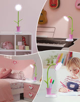 1 x RAW Customer Returns OCOOPA Desk Lamp for Kids Pink Flower  - RRP €20.16