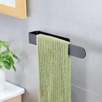 1 x RAW Customer Returns Taozun towel rail without drilling 30 cm towel rail black stainless steel guest towel rail self-adhesive bath towel rail for gluing for bathroom and kitchen - RRP €14.99